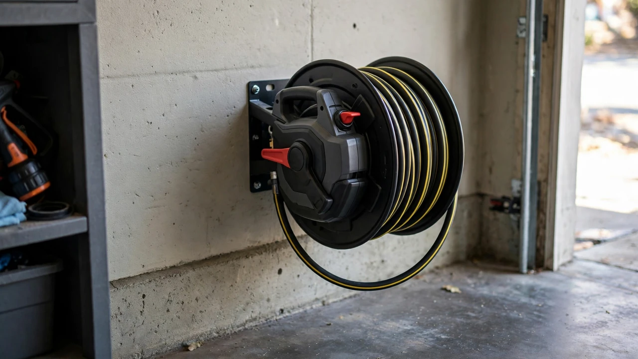 Best pressure washer hose reels 2026 — wall-mounted retractable reel