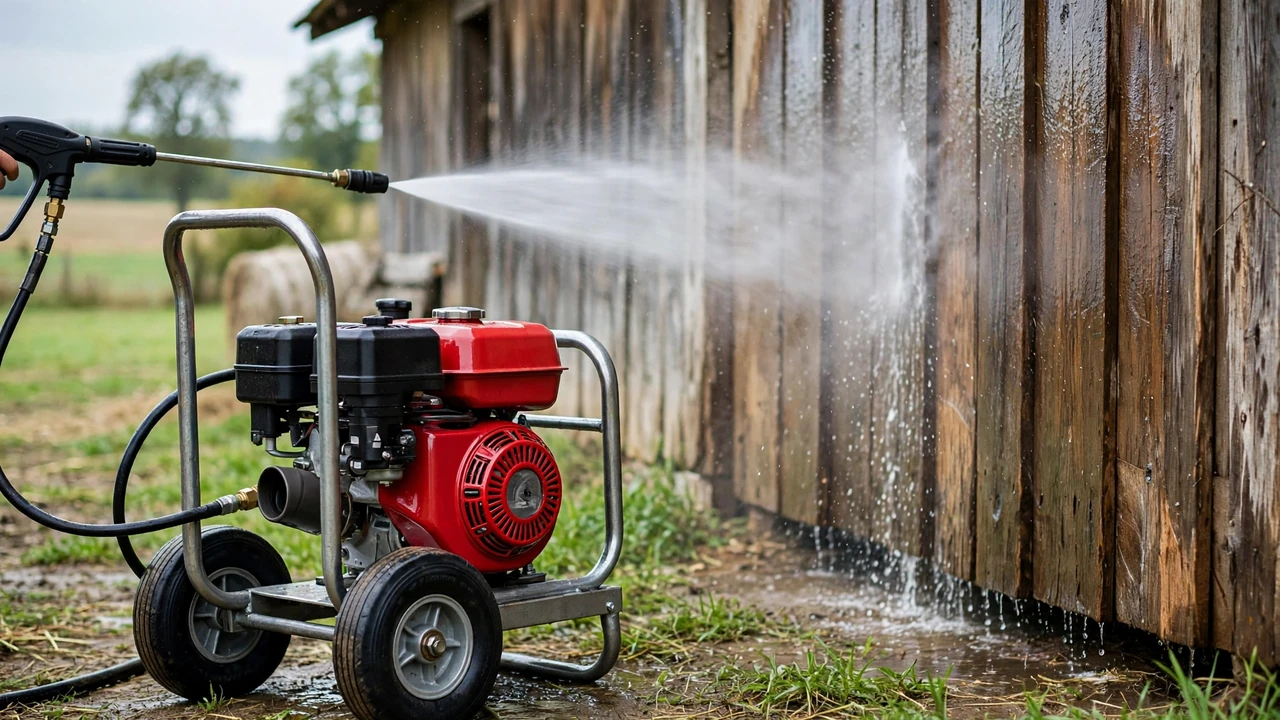 Honda pressure washer review — Honda-powered gas model at work
